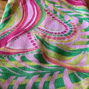 Lilly Pulitzer Vibrant Pink and Green Scarf